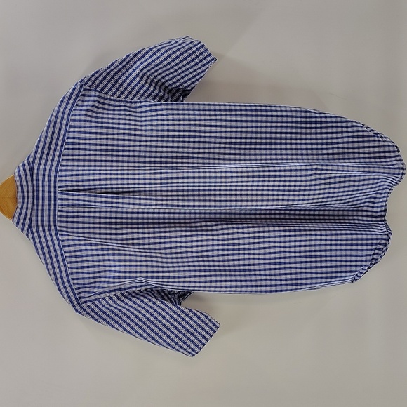 Polo Ralph Lauren Shirt Mens Large Blue Gingham Plaid Button Up Short Sleeve - Picture 3 of 3